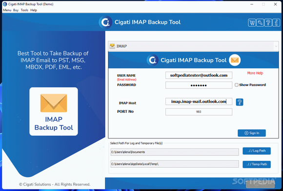 Cigati IMAP Backup Tool Crack Plus License Key