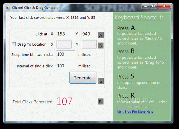Auto Mouse Click Generator (formerly Clicker! Click & Drag Generator) Crack With Serial Number Latest