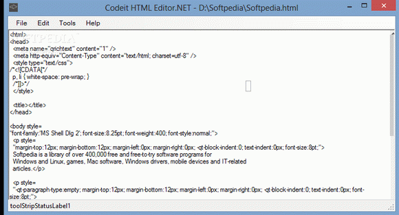 Codeit HTML Editor.NET Crack With Serial Number