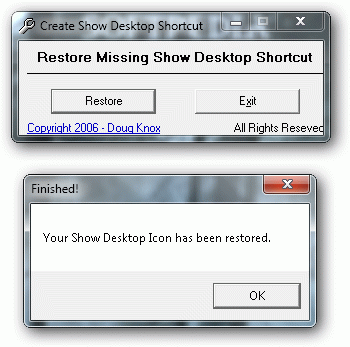 Create Show Desktop Shortcut Activator Full Version