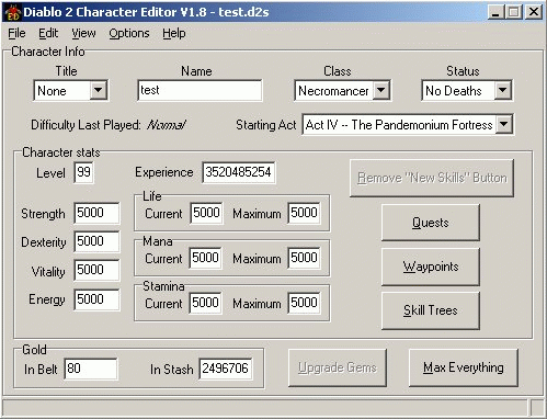 Diablo 2 Character Editor Crack Plus Serial Key