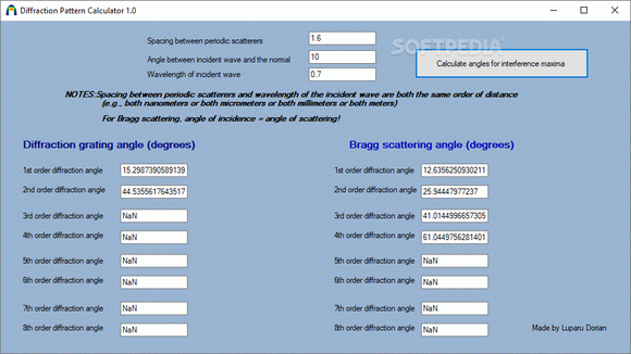 Diffraction Pattern Calculator Crack With Keygen