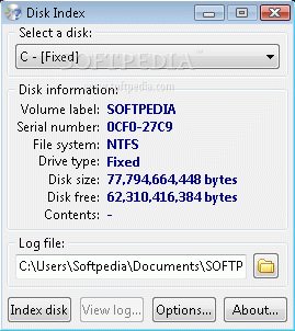 Disk Index Crack & Serial Key