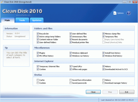 Clean Disk 2010 (formerly Disk Washer) Crack + Serial Key Updated