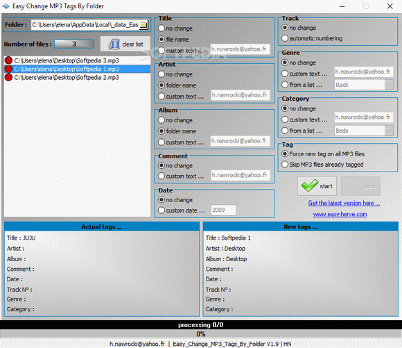 Easy Change MP3 Tags By Folder Crack + Serial Key