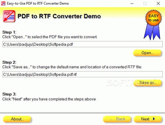 Easy-to-Use PDF to RTF Converter Crack & Serial Number