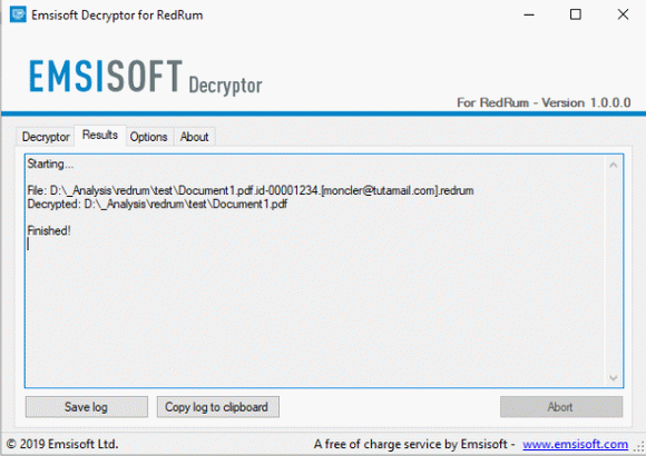 Emsisoft Decryptor for RedRum Crack & License Key