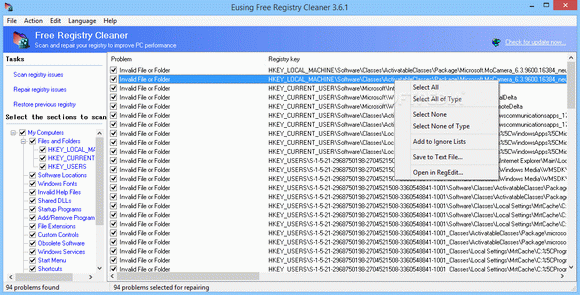 Eusing Free Registry Cleaner Crack With Activator