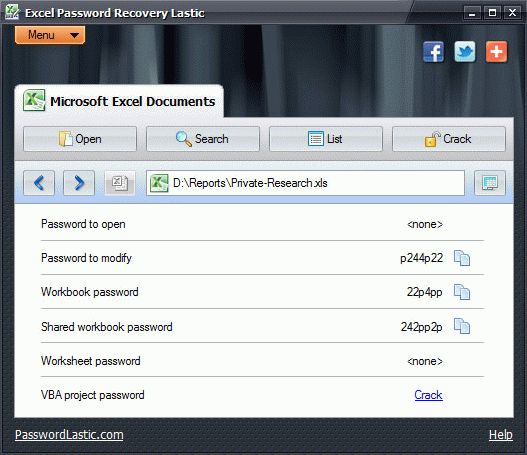 Excel Password Recovery Lastic Crack + License Key Download
