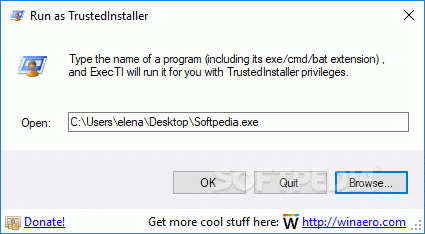 ExecTI - Run as TrustedInstaller Keygen Full Version