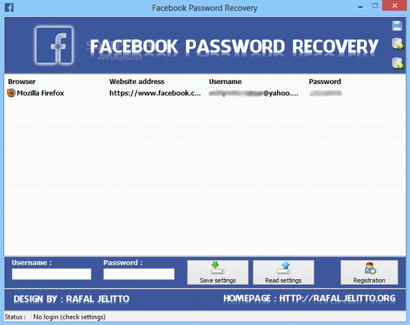 Facebook Password Recovery Crack + Serial Number