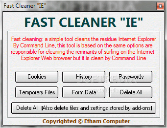 Fast Cleaner "IE" Activation Code Full Version
