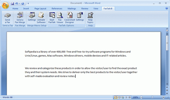 FaxTalk Merge Macro for Microsoft Word 2007 Crack With License Key