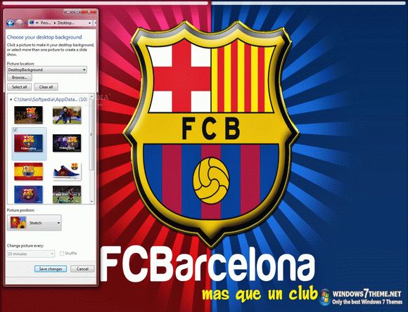 FC Barcelona Windows 7 Theme with song Crack Full Version