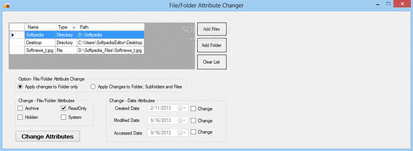 File/Folder Attribute Changer Crack + Serial Key (Updated)