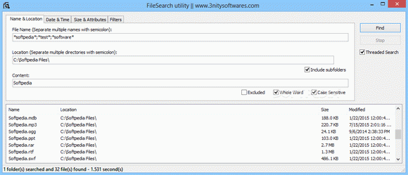 FileSearch utility Crack Plus Activation Code
