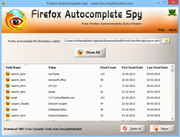 Firefox Autocomplete Spy Crack + Keygen