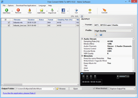 Free Convert M4A To MP3 Crack & Serial Number