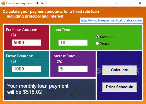 Free Loan Payment Calculator Crack With Activation Code