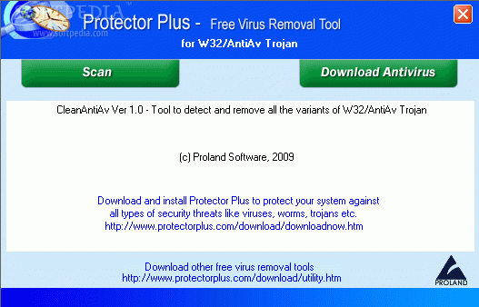 Free Virus Removal Tool for W32/AntiAv Trojan Keygen Full Version