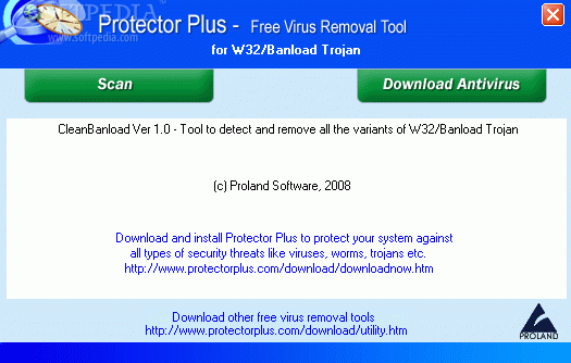 Free Virus Removal Tool for W32/Banload Trojan Crack Plus Serial Key