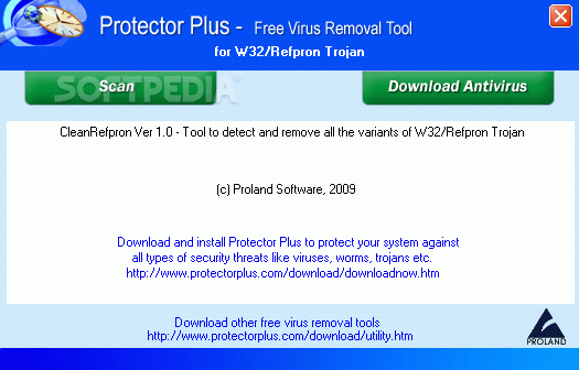 Free Virus Removal Tool for W32/Refpron Trojan Crack + Activator Download