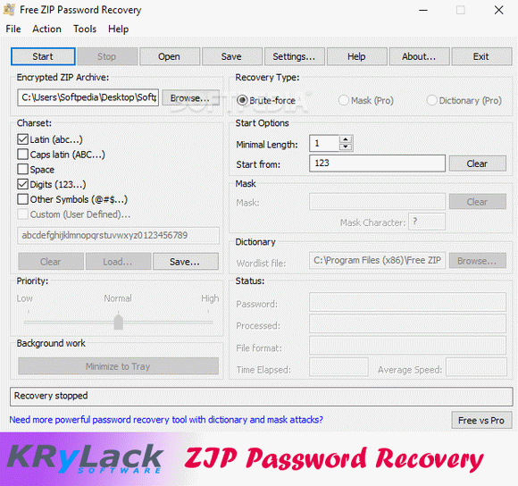 Free ZIP Password Recovery Crack + Serial Key