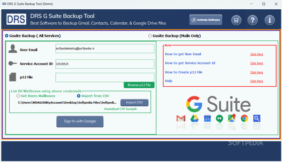 G Suite Backup Tool Crack & License Key