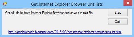Get Internet Explorer Browser Urls lists Crack With Serial Number