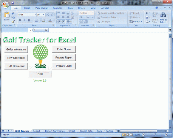 Golf Tracker for Excel Keygen Full Version