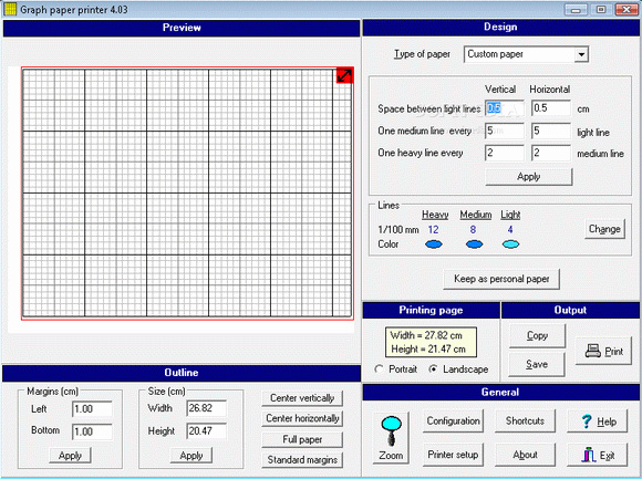 Graph Paper Printer Crack + Serial Number