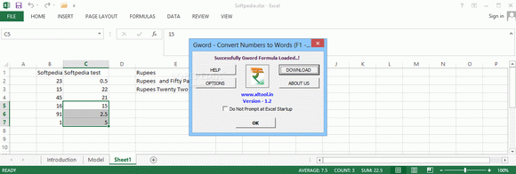 Gword - Excel Convert Numbers to Words Serial Key Full Version
