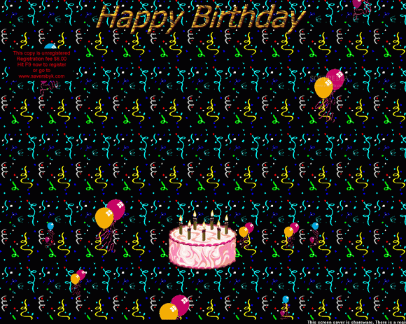 Happy Birthday Screensaver Crack + Serial Number (Updated)