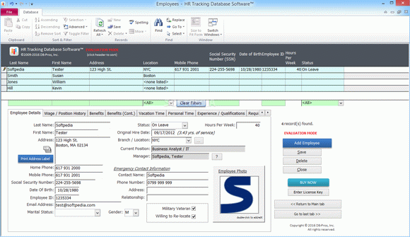 HR Tracking Database Software Crack With Serial Number 2022