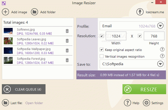 IceCream Image Resizer Crack + Serial Key