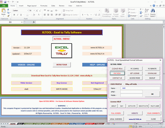 XLTOOL - Excel To Tally Software Crack + Activation Code Download 2024