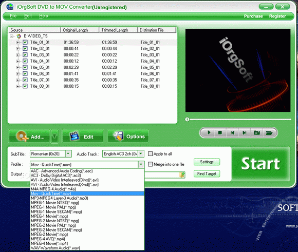 iOrgSoft DVD to MOV Converter Crack With License Key Latest