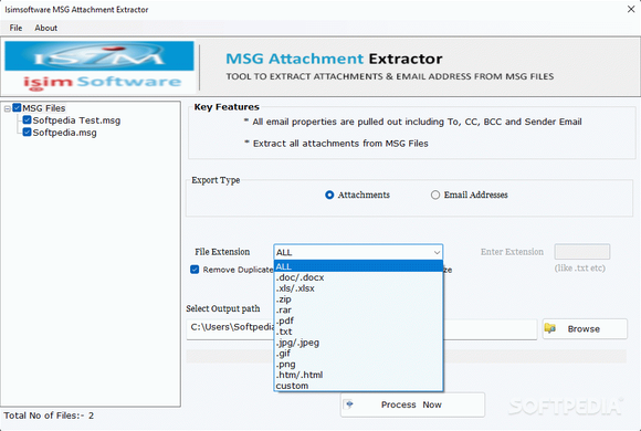 isimSoftware MSG Attachment Extractor Crack + Serial Key