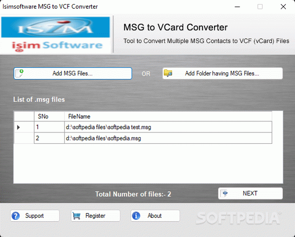 isimSoftware MSG to VCF Converter Crack Plus Serial Number