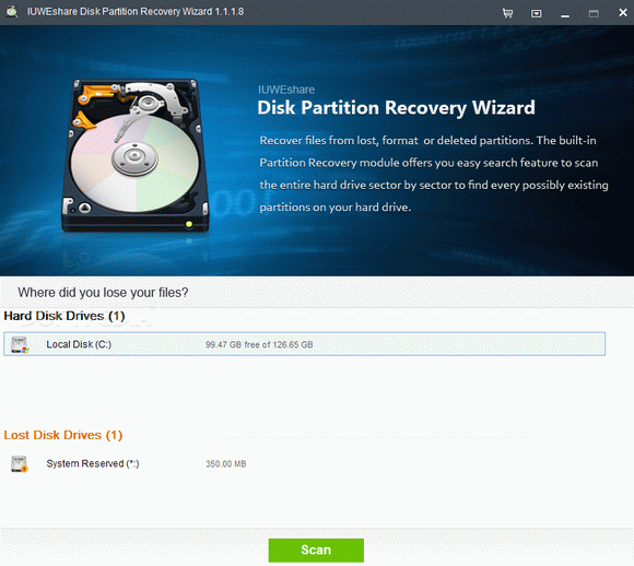 IUWEshare Disk Partition Recovery Wizard Crack Plus Serial Number