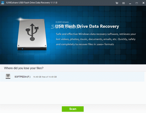 IUWEshare USB Flash Drive Data Recovery Crack With License Key Latest