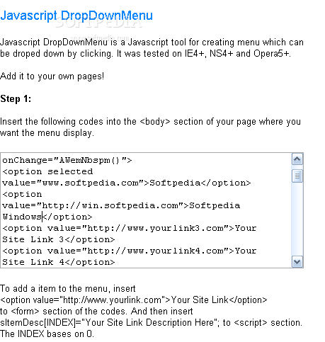 Javascript DropDownMenu Crack With Serial Number Latest 2024