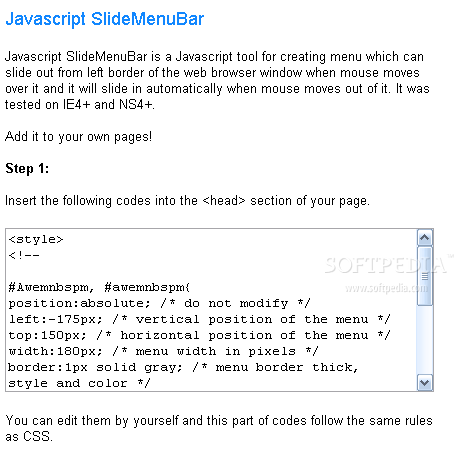 Javascript SlideMenuBar Crack + Serial Key (Updated)