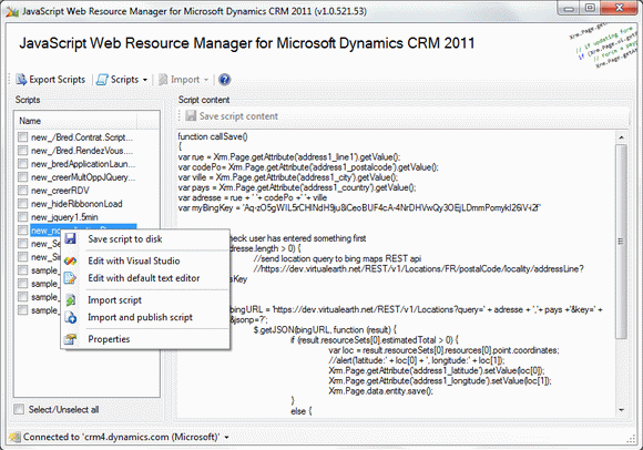 JavaScript Web Resource Manager for Microsoft Dynamics CRM 2011 Crack + License Key