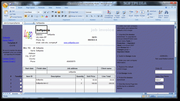 Job Invoice Template Crack With Serial Number 2024