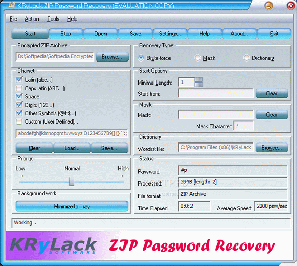 KRyLack ZIP Password Recovery Crack + Activator Download 2024