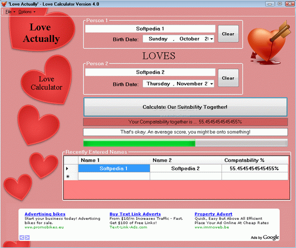 Love Actually - Love Calculator Crack & License Key