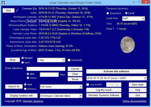 Lunar Calendars and Eclipse Finder Crack + License Key (Updated)