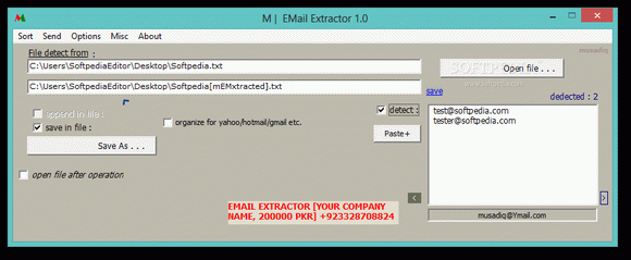 M EMail Extractor Crack & Serial Key