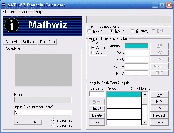 Mathwiz Financial Calculator Crack + Serial Key